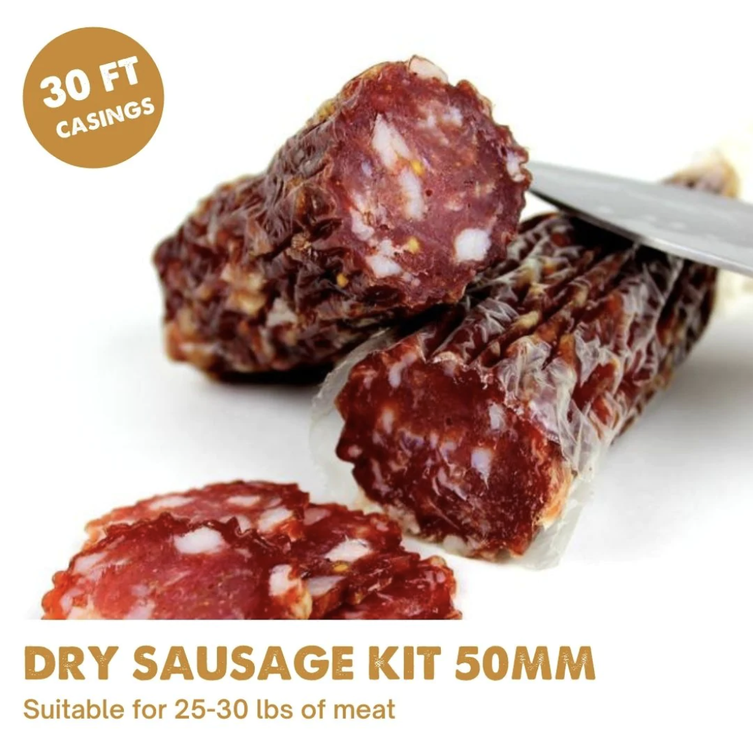 dry cure sausage making kit - 50mm casings